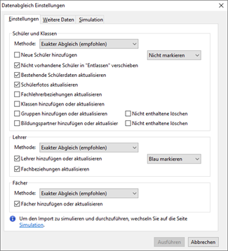 Dialog Verbindung synchronisieren