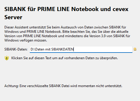 Screenshot SIBANK Assistent