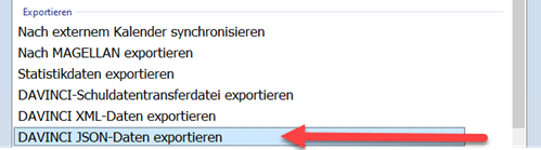 Screenshot Dialog Exportieren