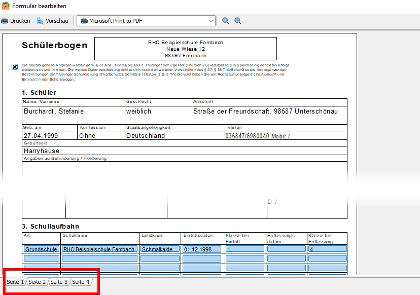 Registerkarte Seite 2