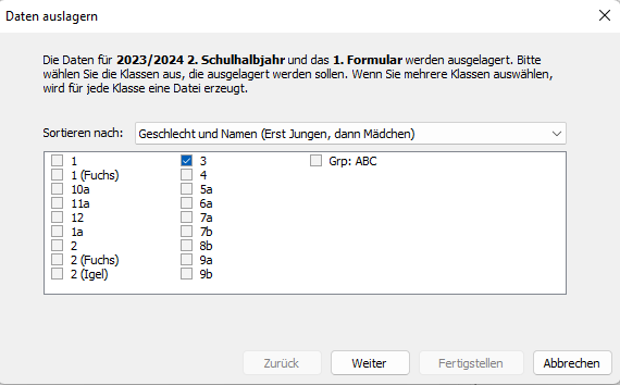 Dialog Daten auslagern